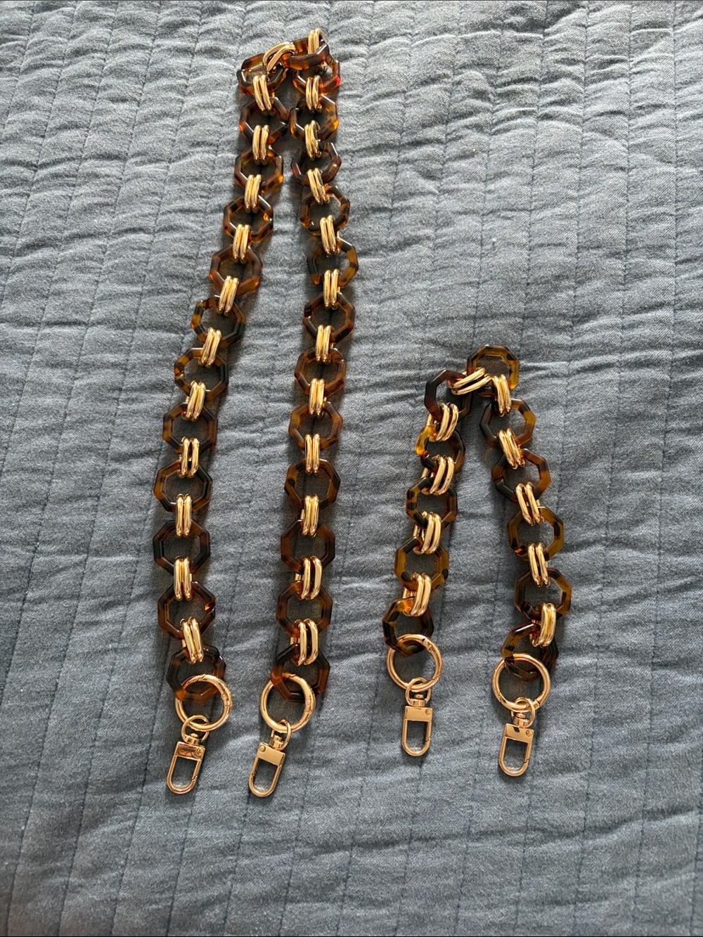 Handbag Tortoiseshell Chain Strap with Gold Hardware